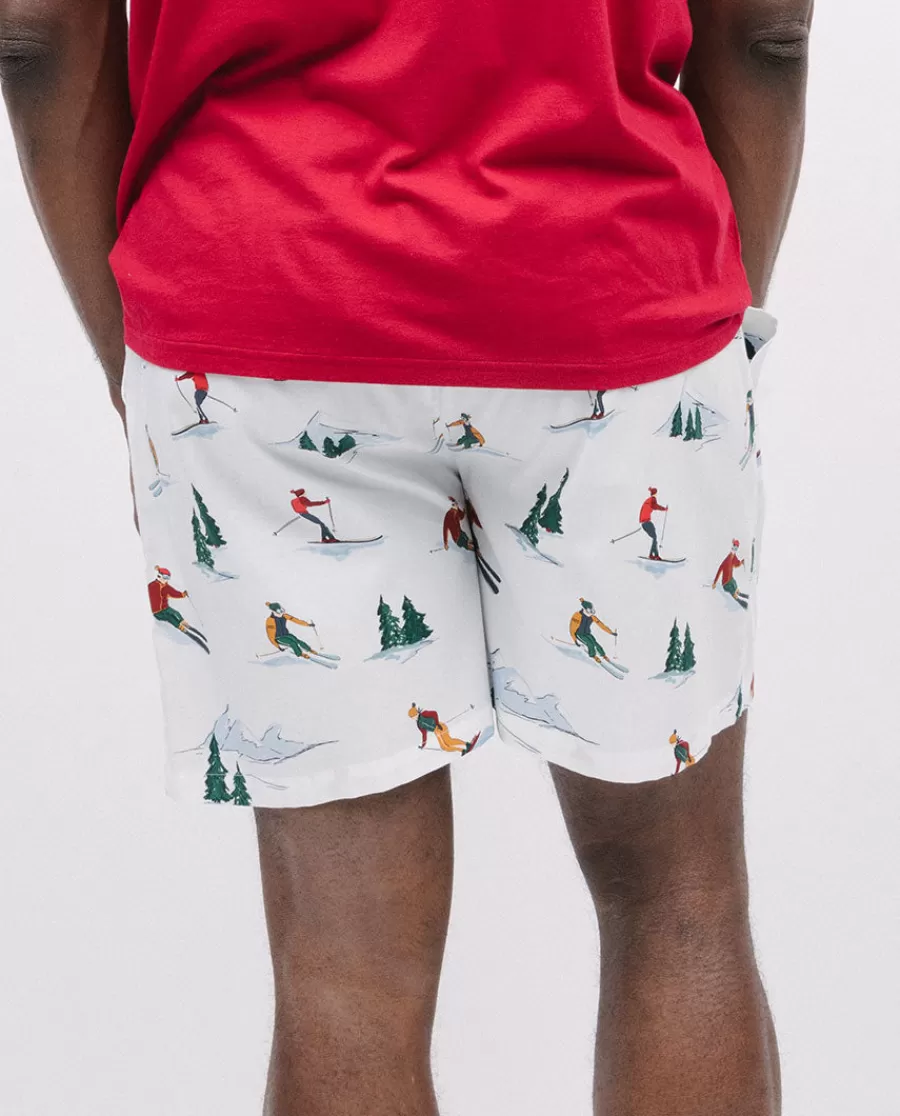 Clearance Whistler Ski Print Shorts Men Pyjama Shorts