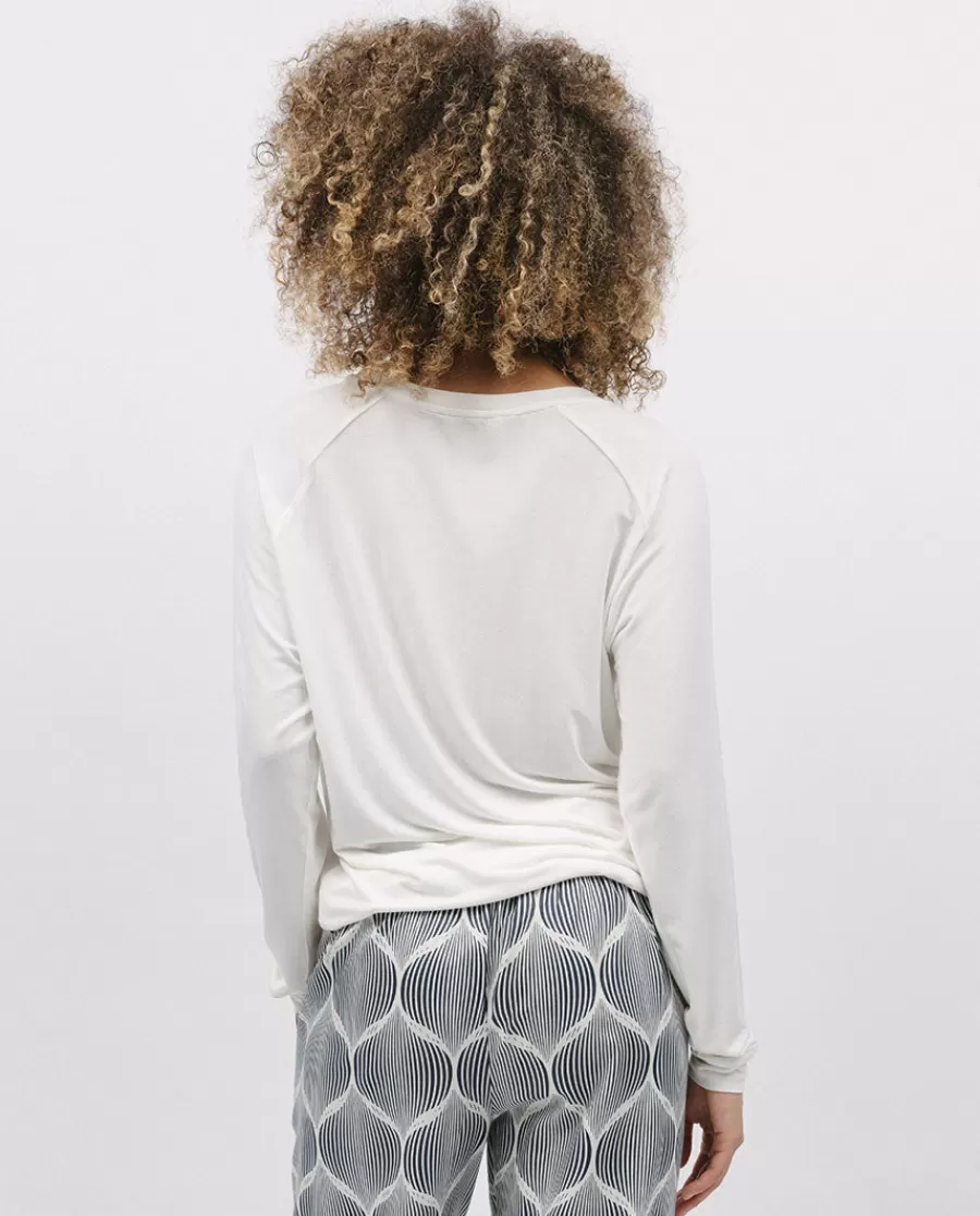 Store White Slouch Jersey Pyjama Top Women Pyjama Tops