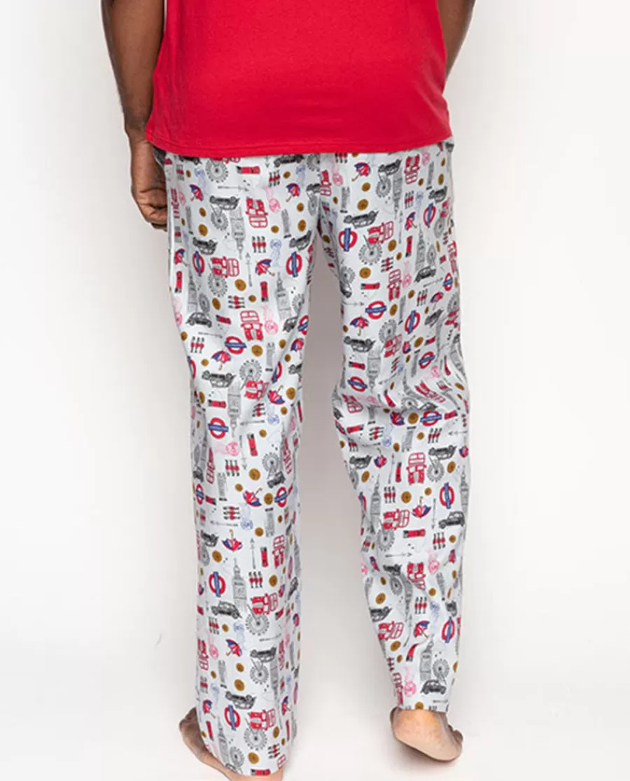 Hot Windsor Mens London Print Pyjama Bottoms Men Pyjama Bottoms