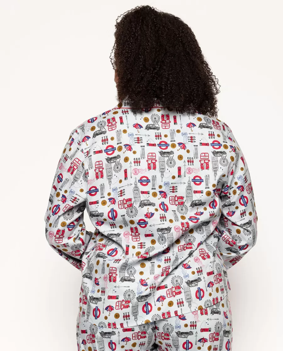 Sale Windsor Womens London Print Pyjama Top Women Pyjama Tops