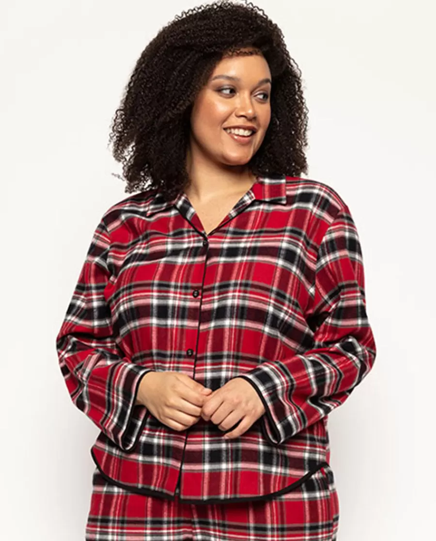 Flash Sale Windsor Womens Super Cosy Check Pyjama Top Women Pyjama Tops