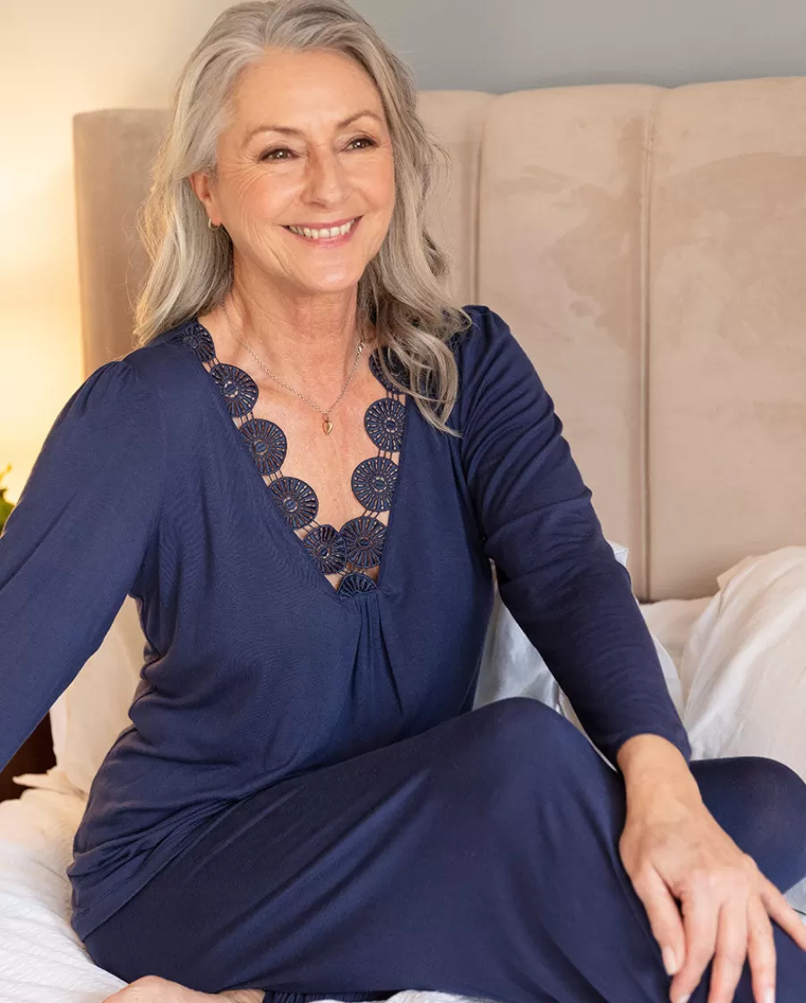 Outlet Winnie Lace Detail Jersey Pyjama Set Women Loungewear