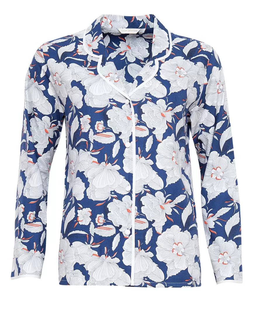 Discount Zoe Woven Long Sleeve Floral Print Pyjama Top Women Pyjama Tops